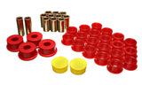 Control Arm Bushing Set; Red; Rear; Performance Polyurethane;
