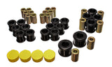 Control Arm Bushing Set; Black; Rear; Performance Polyurethane;