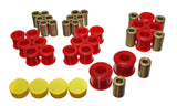 Control Arm Bushing Set; Red; Rear; Performance Polyurethane;