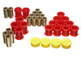 Control Arm Bushing Set; Red; Rear; Performance Polyurethane;