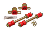 Sway Bar Bushing Set; Red; Front; Bar Dia. 23mm; Performance Polyurethane;