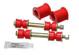 Sway Bar Bushing Set; Red; Front; Bar Dia. 24mm; Performance Polyurethane;