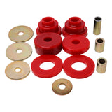 Differential Bushing Set; Front; Red;