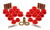 Control Arm Bushing Set; Red; Rear; Performance Polyurethane;