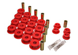 Control Arm Bushing Set; Red; Rear; Performance Polyurethane;