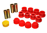 Control Arm Bushing Set; Red; Rear; Performance Polyurethane;