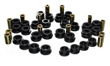 Control Arm Bushing Set; Black; Rear; Performance Polyurethane;
