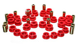 Control Arm Bushing Set; Red; Rear; Performance Polyurethane;
