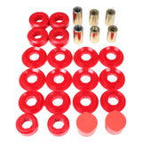 Control Arm Bushing Set; Front; Red;