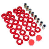 Control Arm Bushing Set; Rear; Red;
