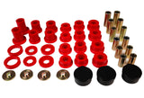 Control Arm Bushing Set; Red; Rear; Performance Polyurethane;