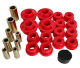 Control Arm Bushing Set; Front; Red;