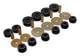 Body Mount Set; Black; Performance Polyurethane;