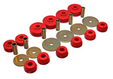 Body Mount Set; Red; Performance Polyurethane;