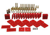 Body Mount Set; Red; Performance Polyurethane;