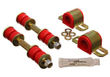 Sway Bar Bushing Set; Red; Front; Bar Dia. 18mm; Performance Polyurethane;