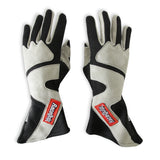 SFI 3.3/5 Black / Gray Long Gauntlet Nomex Race Gloves - Small