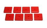 Universal Leaf Spring Pad; Red; 2 1/16 in. SQ x 3/8 in. ID x 7/16 in. H;