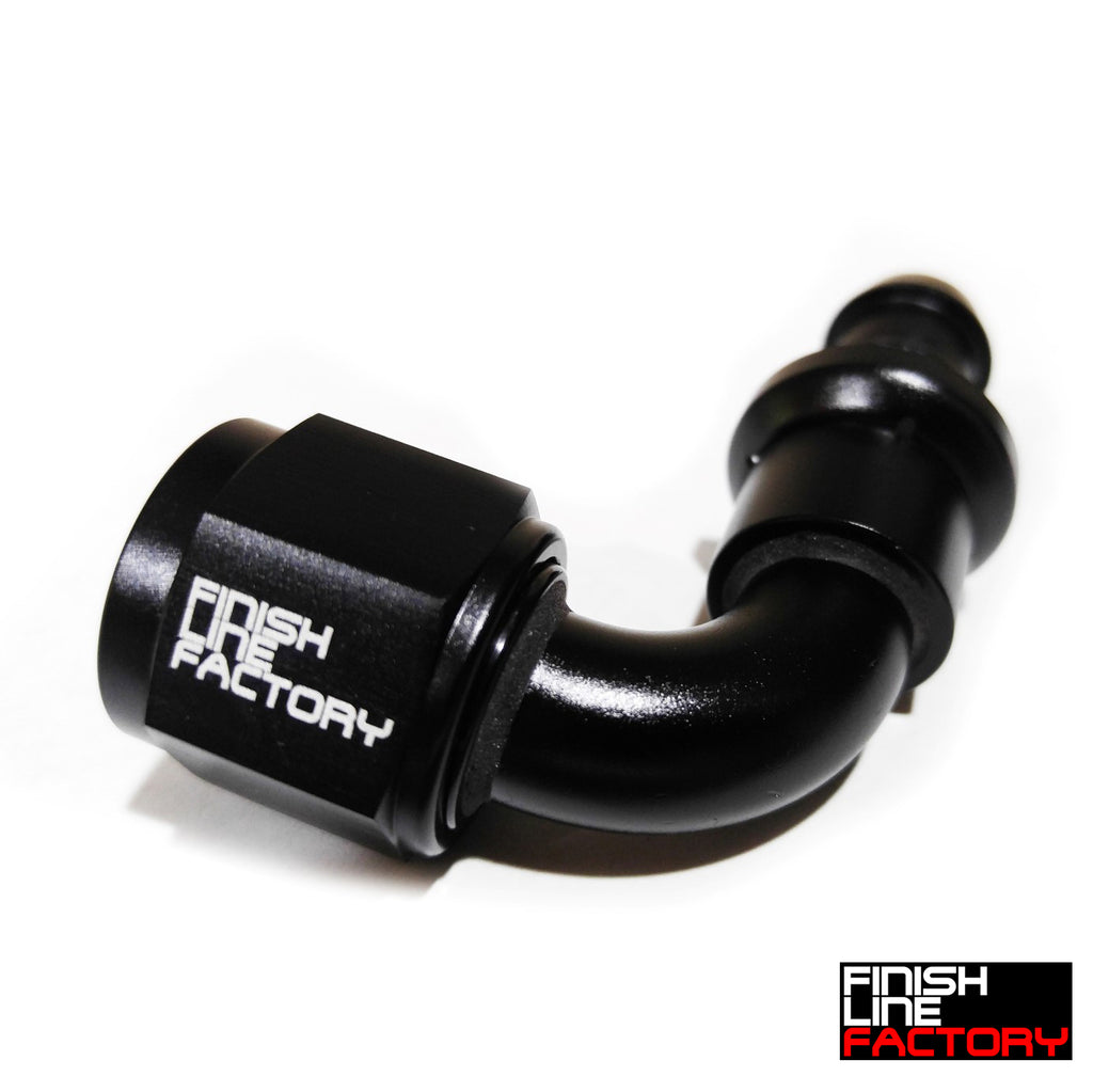 Push Lock Hose End - 90 Degree  - 06 AN