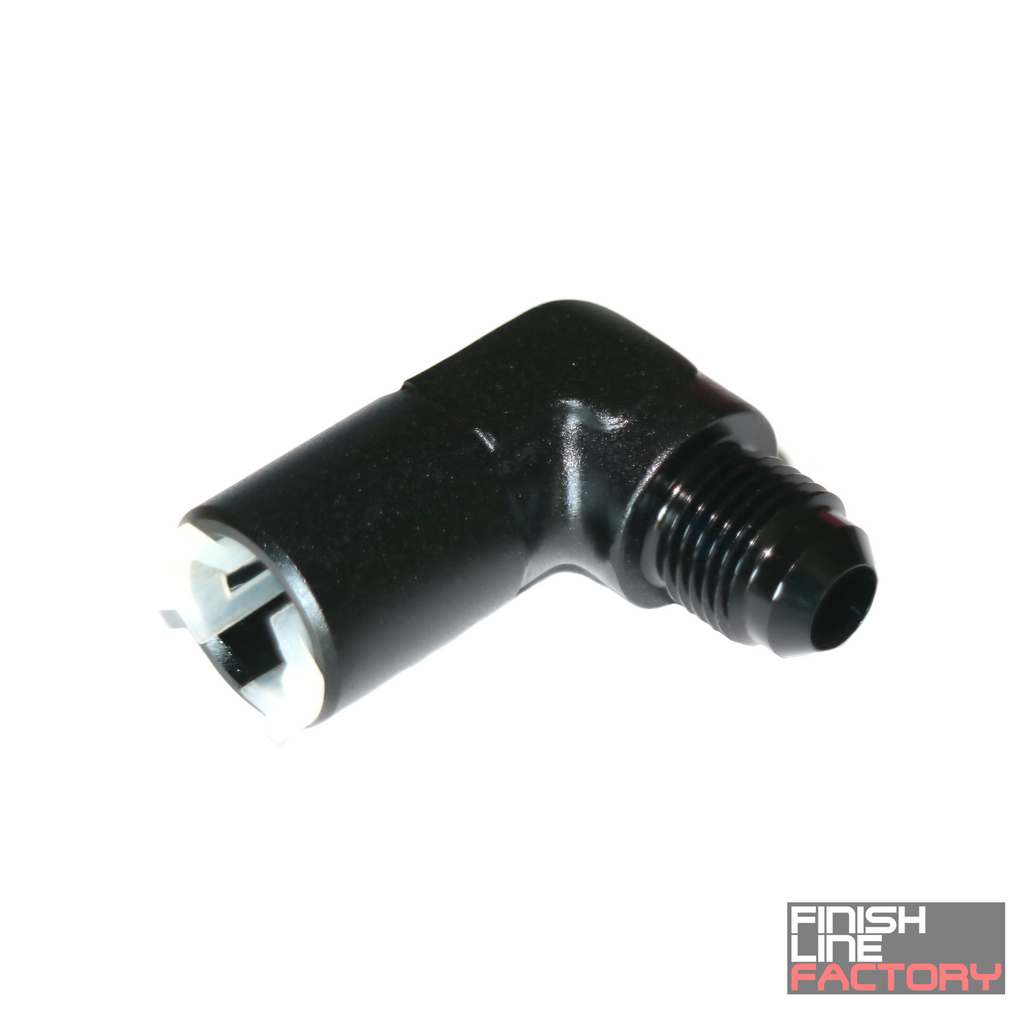 FLF AN to Female Quick Connect 90 Degree - 8AN - 3/8 QC Female
