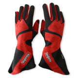SFI 3.3/5 Red / Black Long Gauntlet Nomex Race Gloves - X-Large