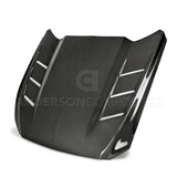 Heat extractor double sided carbon fiber hood for 2015-2017 Ford Mustang