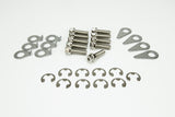 Stage 8 Header Bolt Kit - 10) M8 - 1.25 x 25mm Bolts and Locking Hardware.