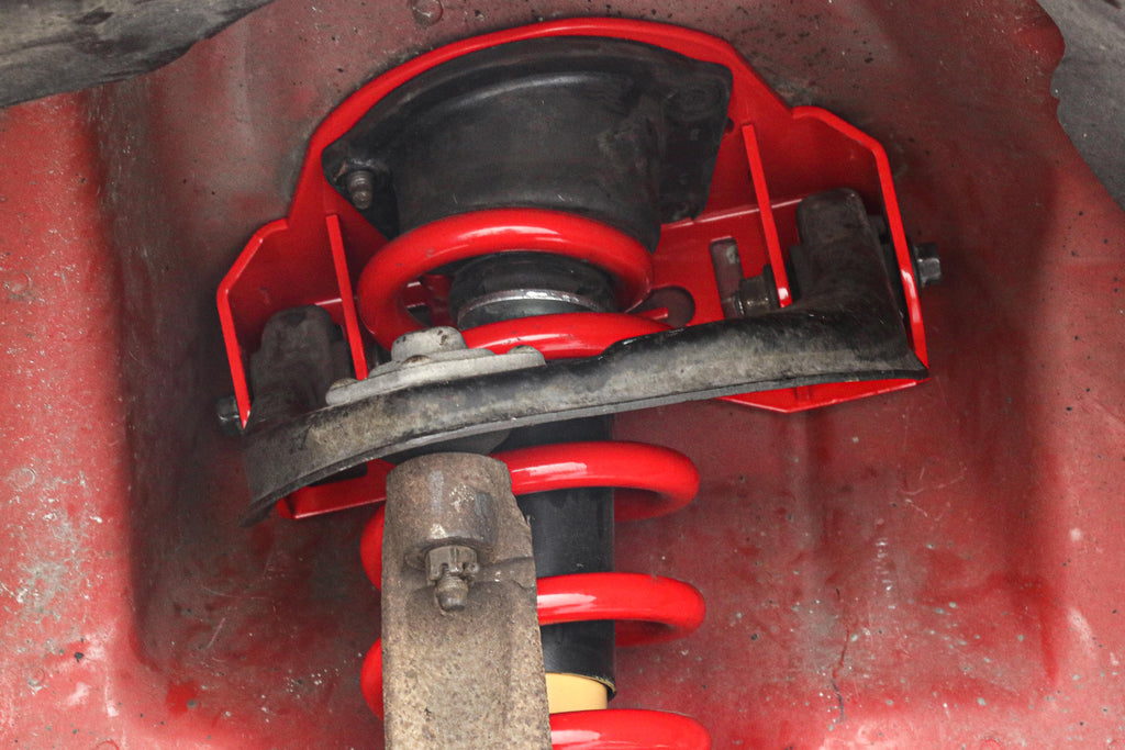 Front upper A-arm mounts, adjustable, stock shocks
