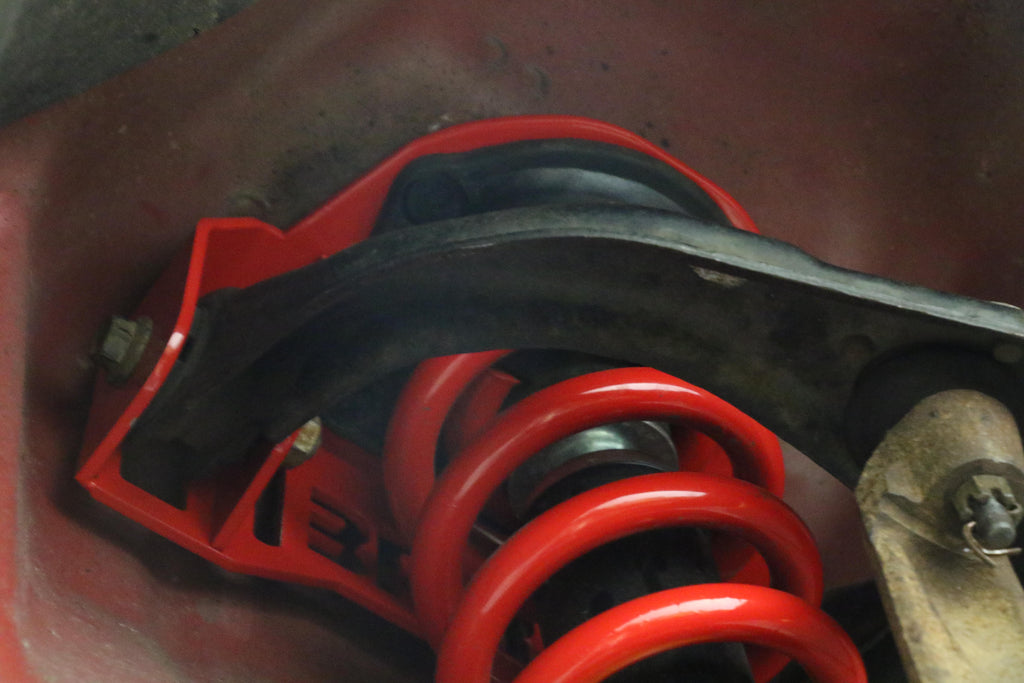 Front upper A-arm mounts, adjustable, stock shocks