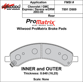 Wilwood Brake Pads - D989 Pad Shape