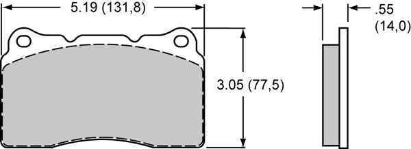 Wilwood Brake Pads - D1001 Pad Shape