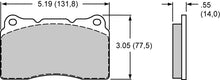 Load image into Gallery viewer, Wilwood Brake Pads - D1001 Pad Shape