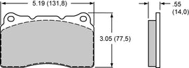Wilwood Brake Pads - D1001 Pad Shape