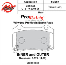 Load image into Gallery viewer, Wilwood Brake Pads - D1053 Pad Shape