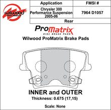 Load image into Gallery viewer, Wilwood Brake Pads - D1057 Pad Shape