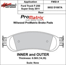 Load image into Gallery viewer, Wilwood Brake Pads - D1067A Pad Shape