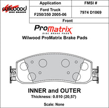 Load image into Gallery viewer, Wilwood Brake Pads - D1069 Pad Shape
