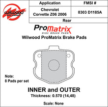 Load image into Gallery viewer, Wilwood Brake Pads - D1185A Pad Shape