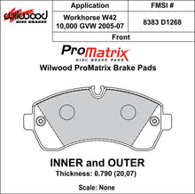 Load image into Gallery viewer, Wilwood Brake Pads - D1268 Pad Shape