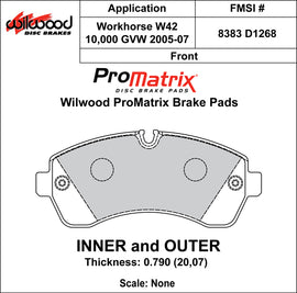 Wilwood Brake Pads - D1268 Pad Shape