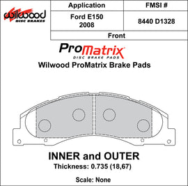 Wilwood Brake Pads - D1328 Pad Shape