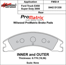 Load image into Gallery viewer, Wilwood Brake Pads - D1330 Pad Shape