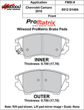 Load image into Gallery viewer, Wilwood Brake Pads - D1404 Pad Shape
