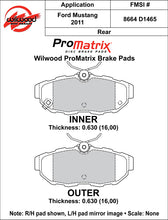 Load image into Gallery viewer, Wilwood Brake Pads - D1465 Pad Shape