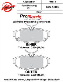 Wilwood Brake Pads - D1465 Pad Shape