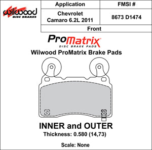 High-Temperature Racing Pads: 150-30-D1474K