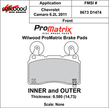 Load image into Gallery viewer, Wilwood Brake Pads - D1474 Pad Shape