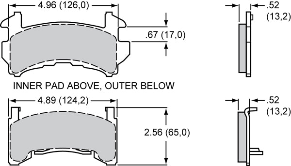 Wilwood Brake Pads - D154 Pad Shape