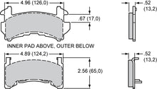 Load image into Gallery viewer, Wilwood Brake Pads - D154 Pad Shape
