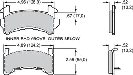 Wilwood Brake Pads - D154 Pad Shape